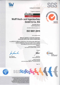 Zertifikat ISO 9001:2015 französisch